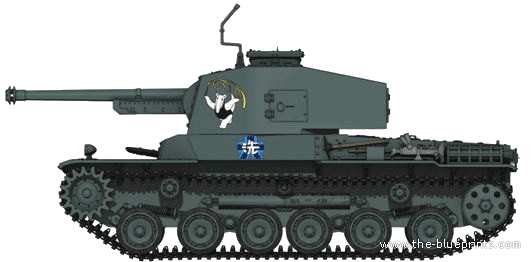 IJA Type 3 tank [Chi-Nu] - drawings, dimensions, figures